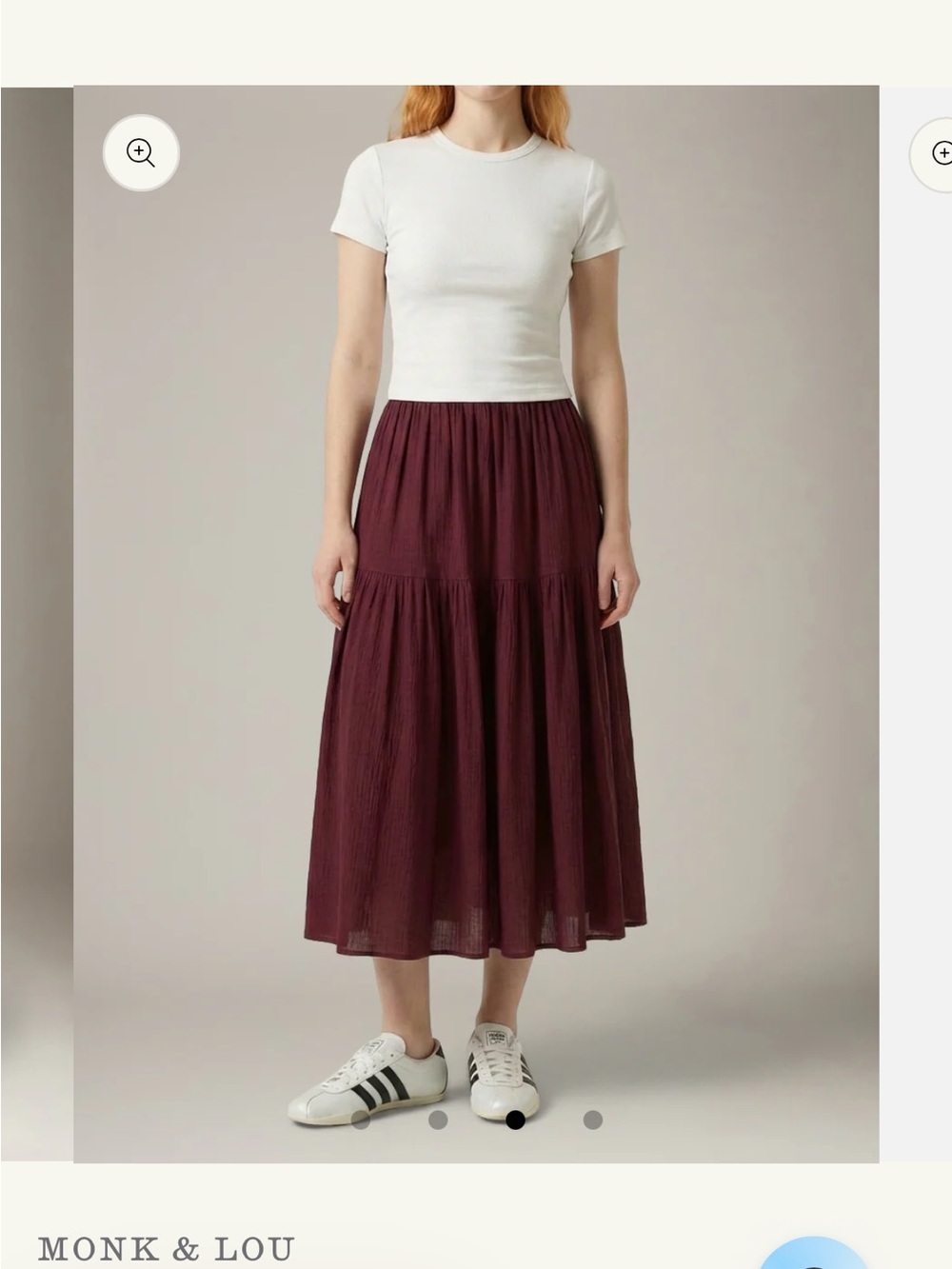 Monk & Lou Tiered Maxi Skirt